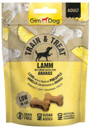 GimDog Train & Treat bárány és ananász snack - jutalomfalat kutyák részére 125g