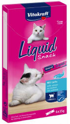 Vitakraft Cat Liquid Snack - szószos jutalomfalat lazaccal és omega 3-mal (6x15g) - pegazusallatpatika