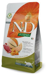 N&D Pumpkin Adult duck, pumpkin & cantaloupe (kacsa, sütőtök & sárgadinnye) száraz macskaeledel 300g