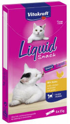 Vitakraft Cat Liquid Snack - szósz jutalomfalat csirkével és taurinnal (6x15g) - pegazusallatpatika