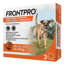 FRONTPRO rágótabletta kutyáknak S 4-10kg 3x
