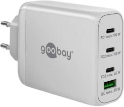Goobay Hub USB Goobay USB-C PD multiport quick charger 100 watts (white, 1x USB-A QC, 3x USB-C PD, GaN technology) (65556)