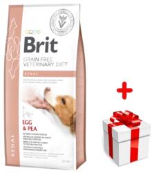 Brit Grain Free Veterinary Diets Dog Renal Ouă și mazăre 12kg + o surpriză pentru câinele tău GRATUIT!