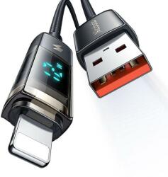 Mcdodo Cablu de date Mcdodo USB - Lightning Display Auto Power Off, Fast Charging, 1.2m, Negru (CA-3620)
