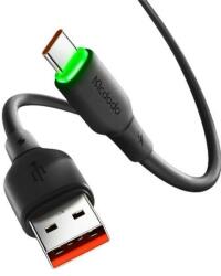Mcdodo Cablu de date Mcdodo USB - Type-C Alpha Series Silicone Fast Charging, 6A LED, 1.2m, Negru (CA-4751)