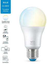 Philips Bec LED inteligent WiZ Whites, Wi-Fi, A60, E27, 8W (60W), 220-240V, temperatura lumina reglabila (2700K-6500K), 806 lumeni, durata de viata 25.000 de ore, clasa energetica A+, compatibil Google Assist