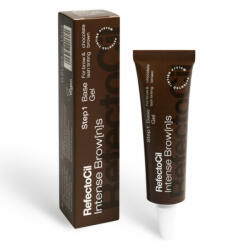 RefectoCil Vopsea maro ciocolatiu cu efect de henna pentru gene&sprancene Intense Brow[n]s Base Gel Step 1 - Chocolate Brown 15ml (RE05037)