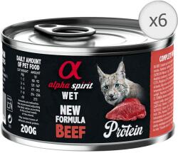 Alpha Spirit prémium nedves macskaeledel, marhahús és zöldségek, 6 x 200 g