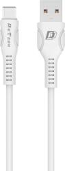 DeTech Кабел за данни DeTech DE-C27C, Type-C, 1.0m, White - 40111 (DE-40111)