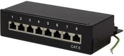 LogiLink Cat. 6 Patch Panel 8-Port desktop, STP, black (NP0017B)