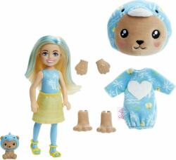 Mattel Barbie Cutie Reveal Chelsea în costum - Ursuleț în costum de delfin albastru (25HRK30) Papusa Barbie