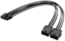 Akasa Cablu Akasa adaptor alimentare PCIe de la 2x8-pini la 12-pini, 450W, 30cm, AK-CBPW27-30BK