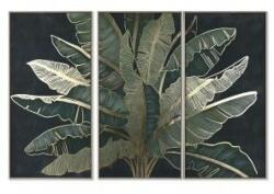 Home ESPRIT Set de 3 tablouri Home ESPRIT Palmieri Tropical 180 x 4 x 120 cm (3 Piese)