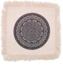 Ancient Wisdom Hagyományos Mandala Párnahuzat - 60x60cm - fekete