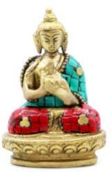 Ancient Wisdom Bronz Buddha Szobor - Áldás - 7.5cm