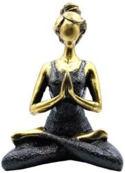 Ancient Wisdom Yoga Lady Szobrocska - Bronz & Fekete 24cm