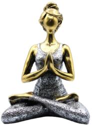 Ancient Wisdom Yoga Lady Szobrocska - Bronz & Ezüst 24cm