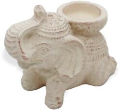 Ancient Wisdom Elefánt Füstölő Állvány & Gyertyatartó (krámszínű)
