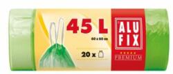 Alufix Saci de gunoi retractabili Alufix 45 l / 20 buc, 14 mic. , 60 x 60 cm, verzi, HDPE