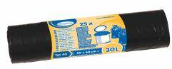 Wimex Sac de gunoi (LDPE) gros negru 50 x 60 cm 30L [25 buc]