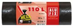 Alufix Saci de gunoi mega, 110 l / 10 buc, 80my, 70 x 100 cm negru, LDPE