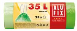 Alufix Saci de gunoi retractabili 35 l / 25 buc, 14my, 53 x 60 cm, verde, HDPE