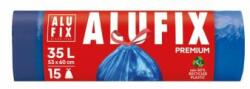 Alufix Saci de gunoi retractabili, 35 l / 15 buc, 20my, 53 x 60 cm, albastru, LDPE