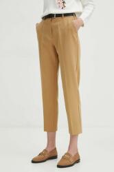 Medicine pantaloni femei, culoarea bej, fason chinos, high waist ZPYH-SPD202_80X