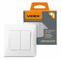 Videx 2-es csillárkapcsoló , süllyesztett , fehér színű , VIDEX , BINERA (5378)