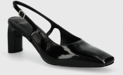 Vagabond Shoemakers bőr flip-flop VENDELA fekete, magassarkú, nyitott sarokkal, 5723-160-20 - fekete Női 36