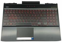 HP Omen 15-DC sorozathoz gyári új fekete-piros spanyol billentyűzet modul touchpaddal (L32774-071)