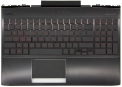 HP Omen 15-DC használt fekete-piros magyar billentyűzet modul touchpaddal (L32774-211)