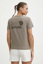 Fjallraven t-shirt Walk With Nature női, barna, F14600171 - barna S