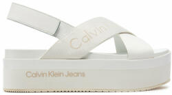 Calvin Klein Jeans Sandale Calvin Klein Jeans Flatform Sandal Sling In Mr YW0YW01362 Off White YBR