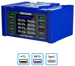 Mechanic V-Power 8 Pro - USB Töltőállomás (6x USB-A, 1x QC 3.0, 1x PD 20W)