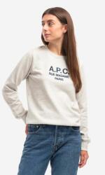 APC A. P. C. pamut melegítőfelső Sweat Tina sötétkék, női, nyomott mintás - szürke XS