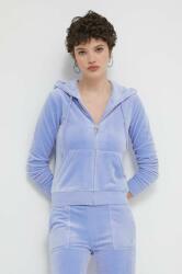 Juicy Couture velúr pulóver sima, kapucnis - kék S