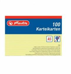 Herlitz Papír vonalas kártyák A5 Herlitz 100 db