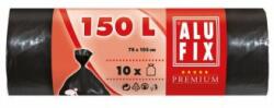 Alufix Szemetes zsákok 150 l / 10 db, 40 my, 78 x 105 cm, fekete, LDPE