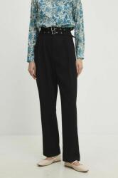 Answear Lab nadrág női, fekete, magas derekú széles - fekete S - answear - 22 990 Ft