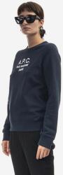 APC A. P. C. pamut melegítőfelső Sweat Tina sötétkék, női, nyomott mintás - sötétkék M