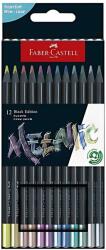 Faber-Castell Faber-Castell: Black edition metál színű színesceruza készlet 12db (116415) - jatekshop