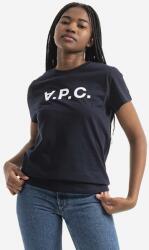 APC A. P. C. pamut póló VPC Colour sötétkék - sötétkék S