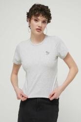 Abercrombie & Fitch pamut póló női, szürke - szürke XL - answear - 9 990 Ft