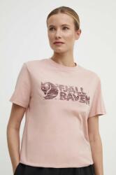 Fjallraven t-shirt Lush Logo T-shirt női, rózsaszín, F14600165 - rózsaszín M