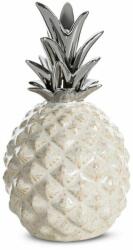 Eurofirany Darla ananász kerámia figura Krémszín/ezüst 11x11x20 cm