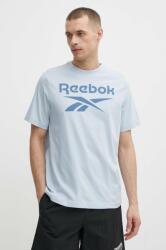 Reebok pamut póló Identity férfi, nyomott mintás, 100076430 - kék XL