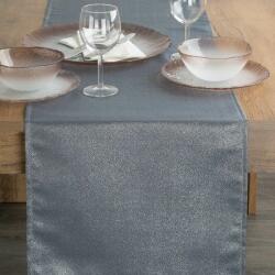 Eurofirany Edna foltálló asztali futóapró ezüst mintával Acélszürke 40x140 cm