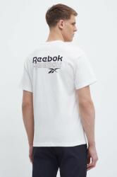 Reebok pamut póló Brand Proud bézs, férfi, nyomott mintás, 100076380 - bézs S