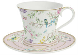 Easy Life Birds Melody porcelán reggelizőcsésze és csészealj 350ml díszdobozban (R1785-BIME)
